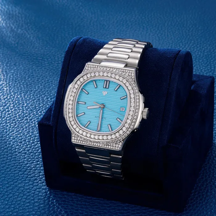 Watches icezeusshop Custom Hola Iced Moissanite Watch Watches icezeusshop Custom Hola Iced Moissanite Watch