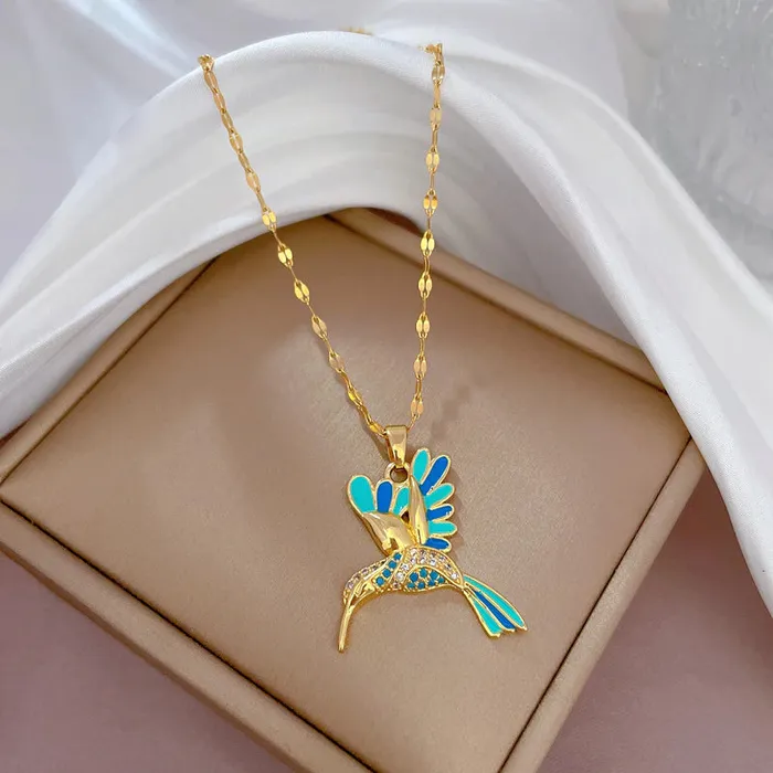 Waterproof Necklaces Dragonfly Sunflower Double Strands Stainless Steel Gold PVD Ali Express Bracelets