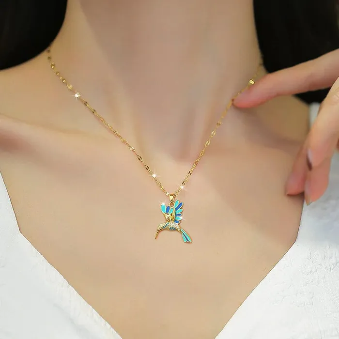 Waterproof Necklaces Dragonfly Sunflower Double Strands Stainless Steel Gold PVD Ali Express Bracelets