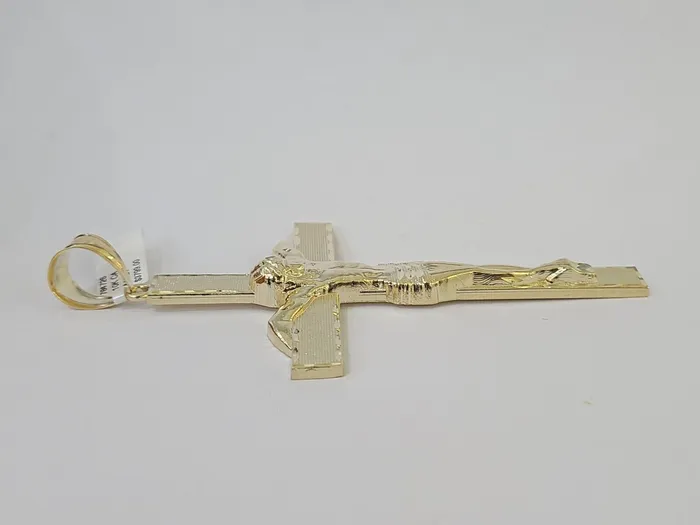 10K Yellow Gold Crucifix Cross Pendant Jesus Christ Charm Women Men globalwatches10 Necklaces