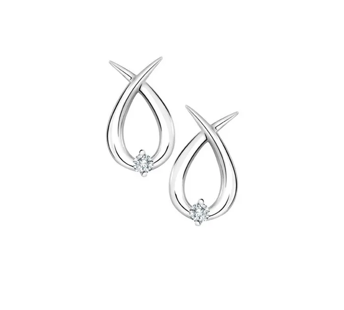 10kt White Gold and Diamond Stud Earrings Forever Jewellery Earrings