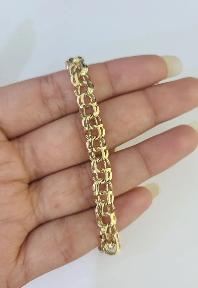 14k Chino ID Bracelet Yellow Gold Size 8 Inches Box Lock Real 14kt Globalwatches10 Bracelets