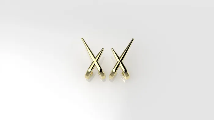 14k Gold Earrings X Style Jcm 21 jewelry Earrings