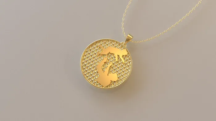 14K Gold Pendant Dad and Son Silhouette Jcm 21 jewelry Necklaces