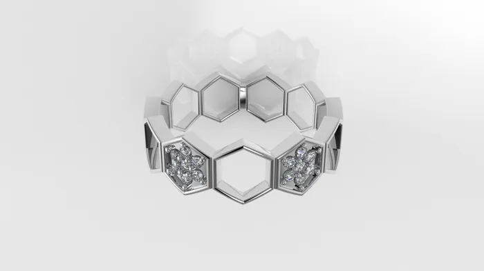 14K Gold Ring with 14 DIAMONDS VS1 STT PRONG JCM DESIGN JEWELRY Rings