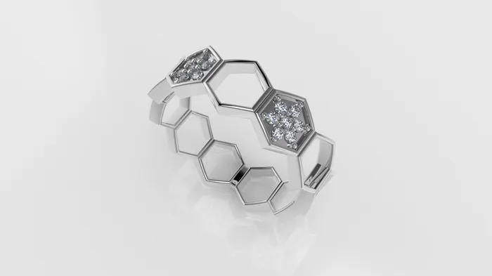 14K Gold Ring with 14 DIAMONDS VS1 STT PRONG JCM DESIGN JEWELRY Rings