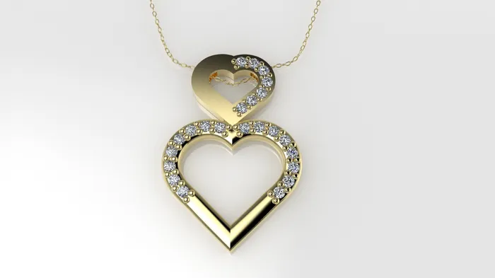 14K Pendant with 23 Diamond 1mm VS1 each includes 18 inch chain two hearts JCM DESIGN JEWELRY Necklaces 14K Pendant with 23 Diamond 1mm VS1 each includes 18 inch chain two hearts JCM DESIGN JEWELRY Necklaces