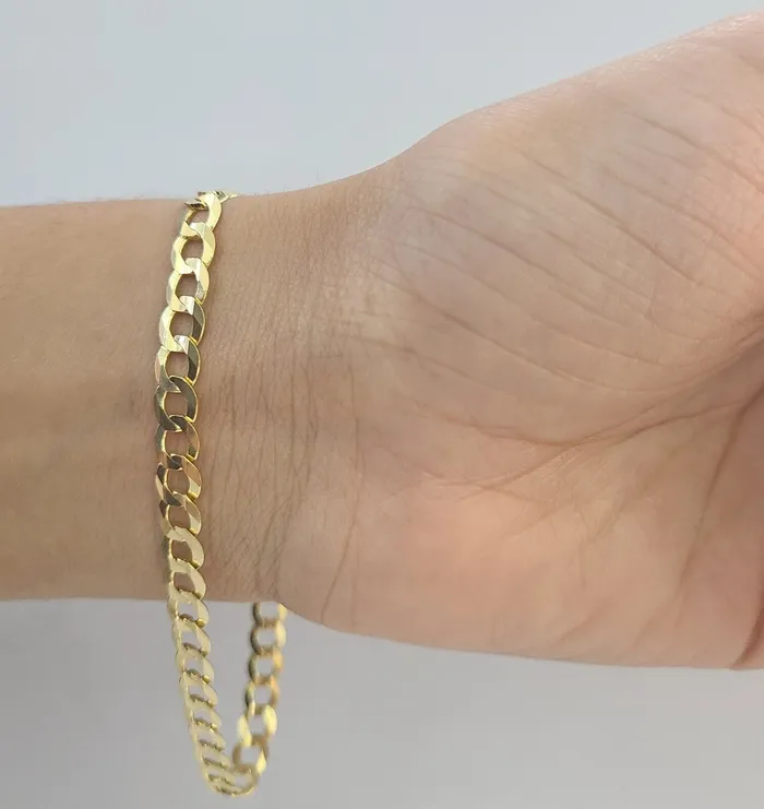 14K Real Yellow Gold Miami Cuban Curb Bracelet 6 mm Link 8 inch 14K globalwatches10 Bracelets