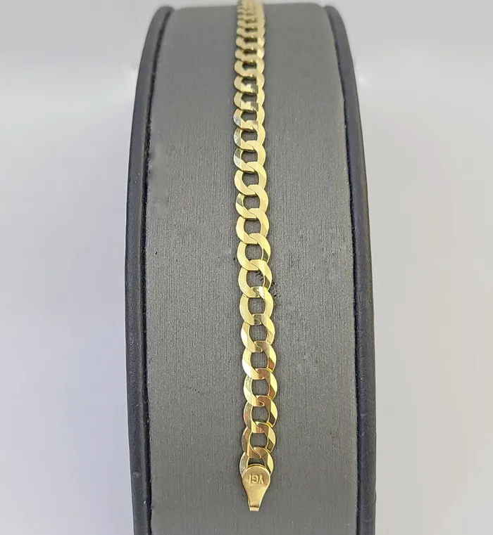 14K Real Yellow Gold Miami Cuban Curb Bracelet 6 mm Link 8 inch 14K globalwatches10 Bracelets