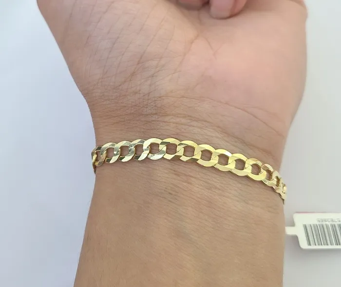 14K Real Yellow Gold Miami Cuban Curb Bracelet 6 mm Link 8 inch 14K globalwatches10 Bracelets