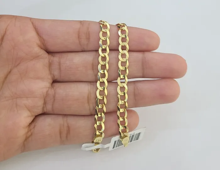 14K Real Yellow Gold Miami Cuban Curb Bracelet 6 mm Link 8 inch 14K globalwatches10 Bracelets