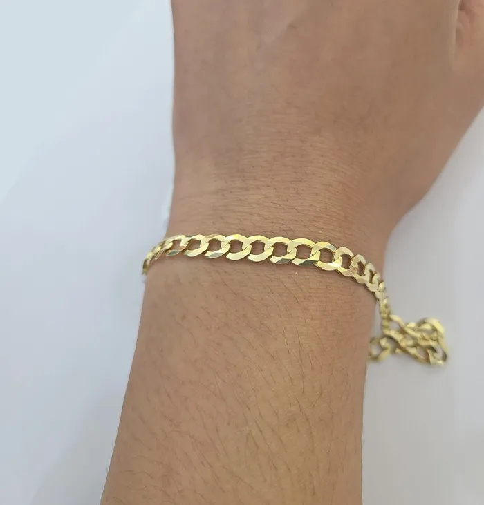 14K Real Yellow Gold Miami Cuban Curb Bracelet 6 mm Link 8 inch 14K globalwatches10 Bracelets