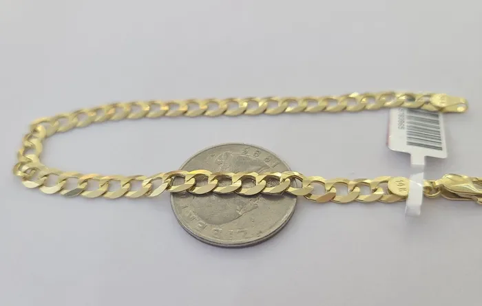 14K Real Yellow Gold Miami Cuban Curb Bracelet 6 mm Link 8 inch 14K globalwatches10 Bracelets