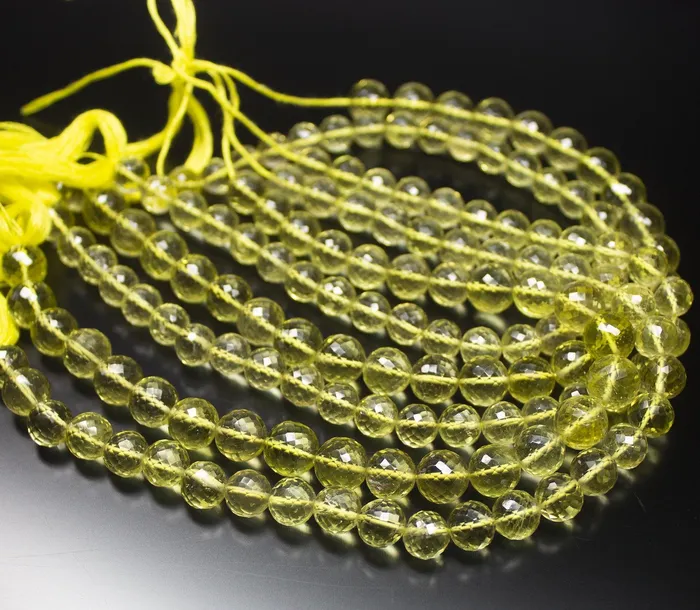 Beads Supplies USA Necklaces 10 inch 8mm Lemon Quartz Faceted Round Beads Necklace Quartz Beads Beads Supplies USA Necklaces 10 inch 8mm Lemon Quartz Faceted Round Beads Necklace Quartz Beads