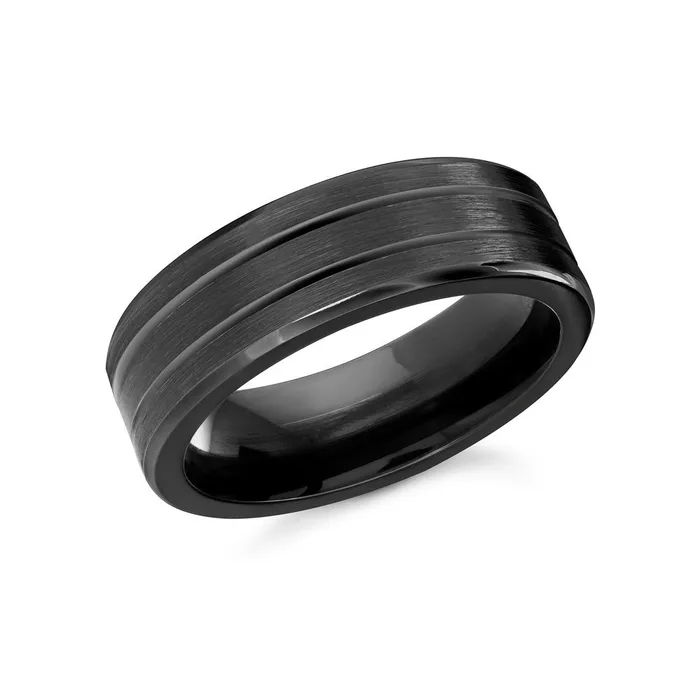 Black Cobalt 7mm Mens Ring Malo Rings