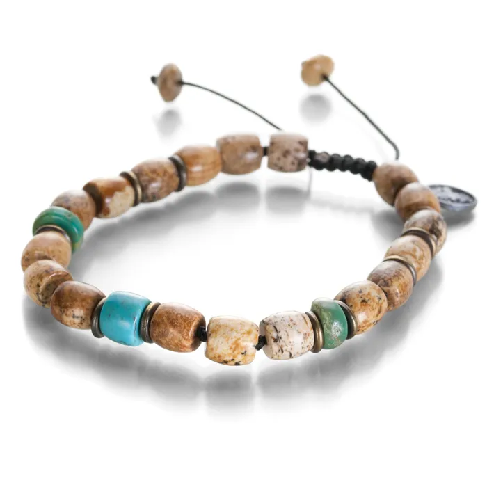 Bracelets Jasper Turquoise Beaded Bracelet Joseph Brooks