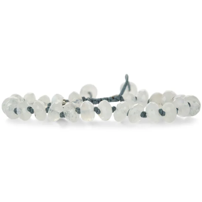 Bracelets Joseph Brooks 8mm Faceted Blue Flash Moonstone Bead Bracelet