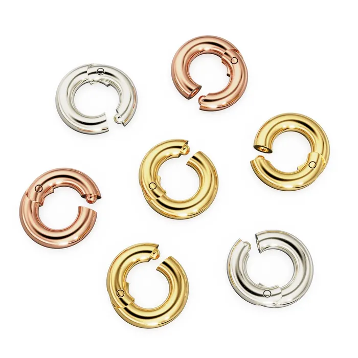 Charm Necklaces 10mm Clicker Charm Holder 18mm Profile 14K Gold Ring Clasp Necklace Connector Clasp Lock Charm holder Solid Gold Charms ClaspSALE Jalvi Co Charm Necklaces 10mm Clicker Charm Holder 18mm Profile 14K Gold Ring Clasp Necklace Connector Clasp Lock Charm holder Solid Gold Charms ClaspSALE Jalvi Co