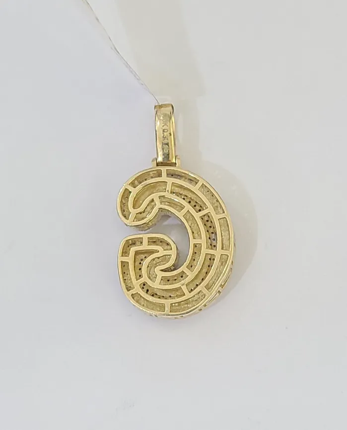 Charm Necklaces Globalwatches10 10k Yellow Gold Diamond Letter G Initial Alphabet Charm Pendant Real Genuine