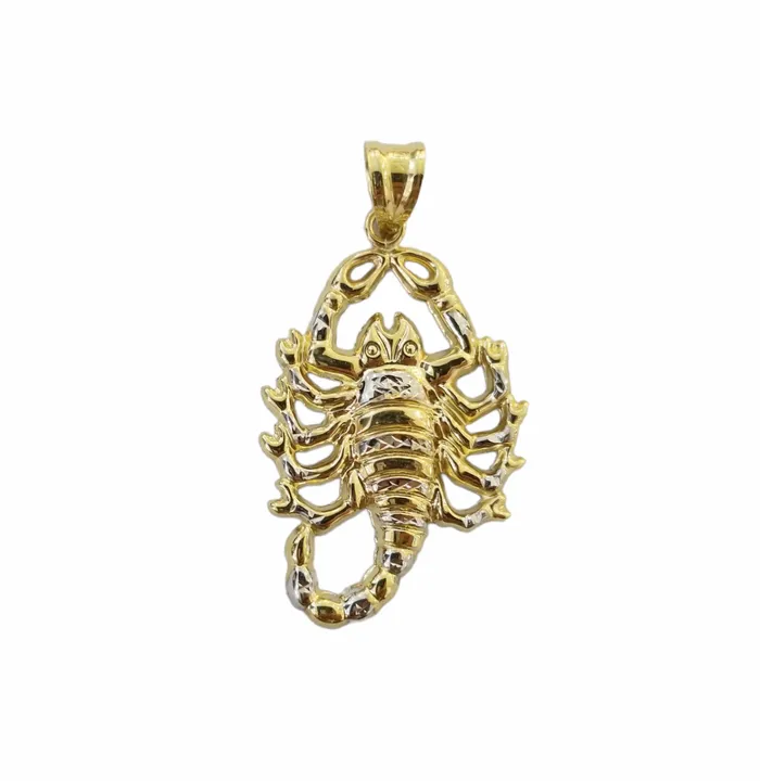 Charm Necklaces Globatwatches10 10K Yellow Gold Scorpion Charm Pendant Zodiac Sign Real 10kt Charm Necklaces Globatwatches10 10K Yellow Gold Scorpion Charm Pendant Zodiac Sign Real 10kt