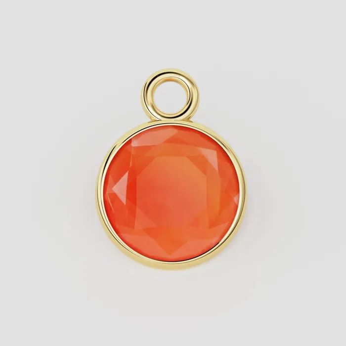 Charm Necklaces Jalvi Co Carnelian 14k Solid Gold Charm 456mm Natural Orange Gemstone Pendant 2pc Charm Necklaces Jalvi Co Carnelian 14k Solid Gold Charm 456mm Natural Orange Gemstone Pendant 2pc