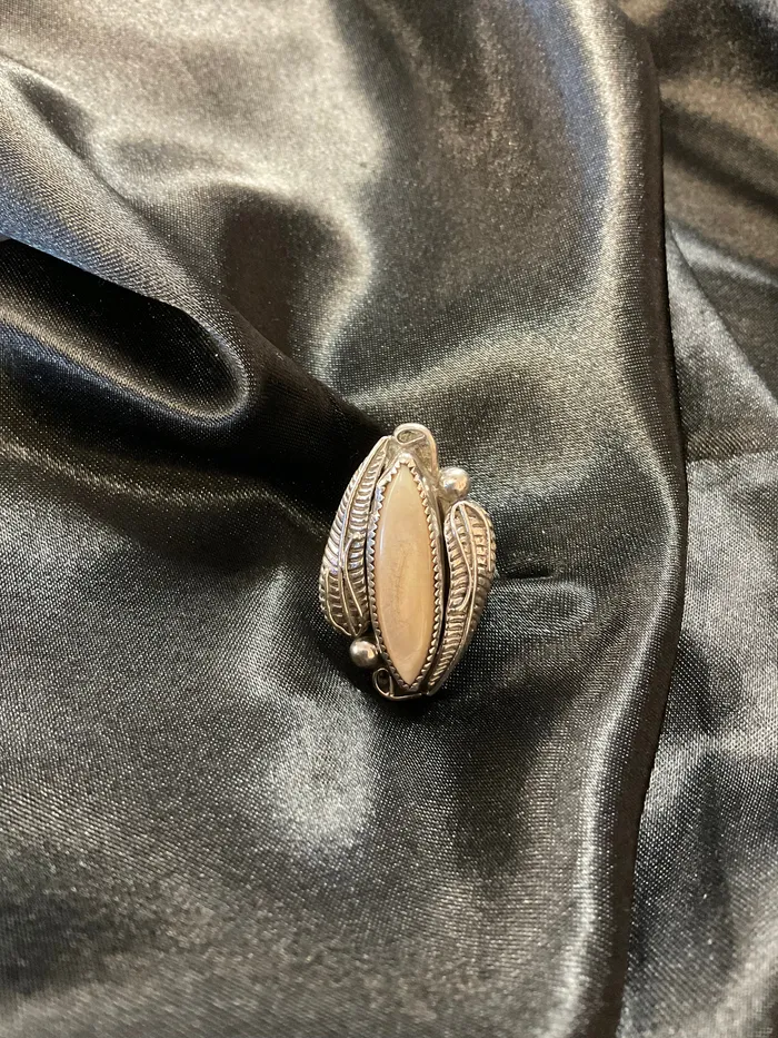 Chris Crosbys Purple Coyote Mussel Shell Ring Rings Chris Crosbys Purple Coyote Mussel Shell Ring Rings