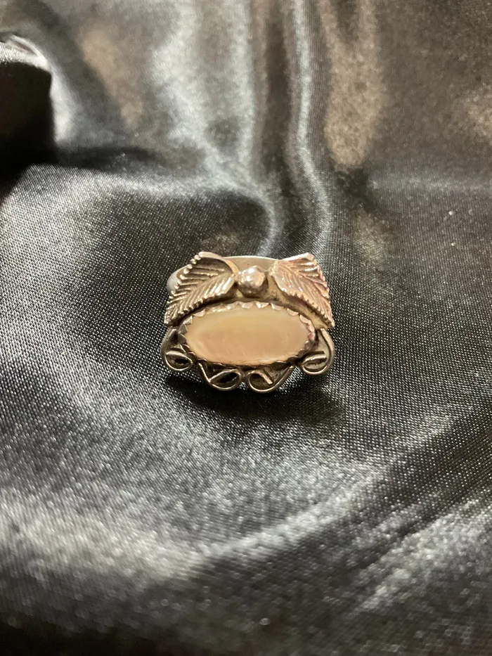 Chris Crosbys Purple Coyote Mussel Shell Ring Rings Chris Crosbys Purple Coyote Mussel Shell Ring Rings