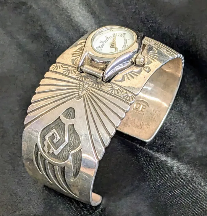 Chris Crosbys Purple Coyote Rings Sterling Silver Watchband Cuffs Chris Crosbys Purple Coyote Rings Sterling Silver Watchband Cuffs