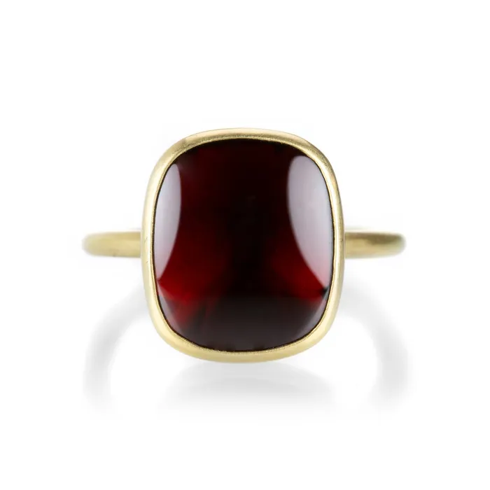 Cushion Cut Almadine Garnet Ring Gabriella Kiss Rings