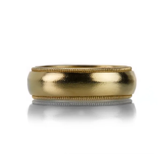 Diana Mitchell 18k Milgrain Band Rings