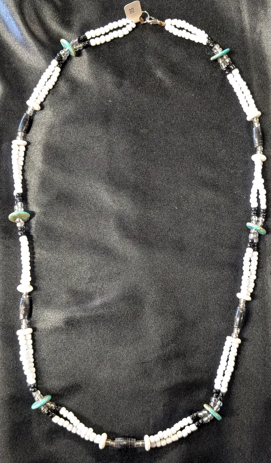 Double Strand Pony Bead Necklace Chris Crosbys Purple Coyote Necklaces