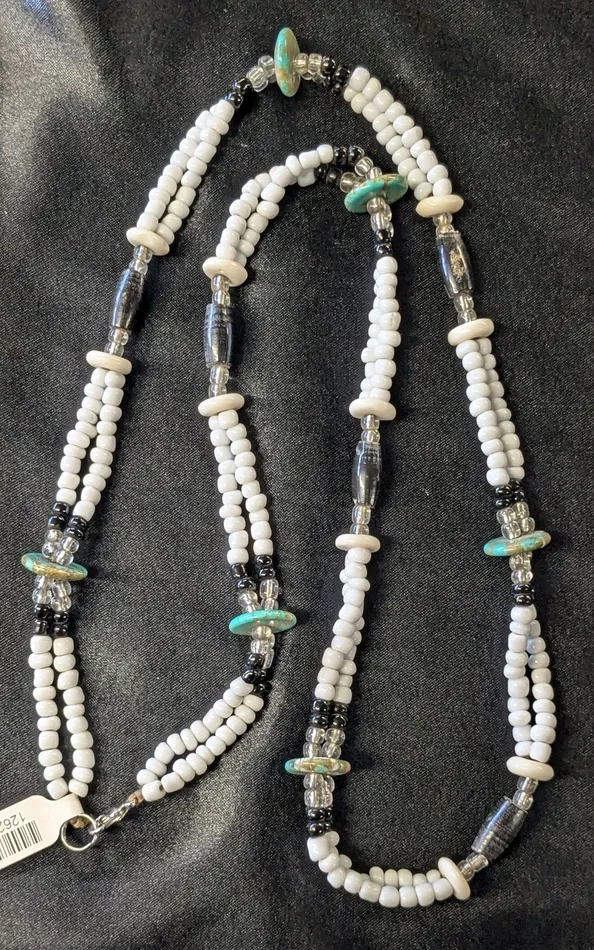 Double Strand Pony Bead Necklace Chris Crosbys Purple Coyote Necklaces Double Strand Pony Bead Necklace Chris Crosbys Purple Coyote Necklaces