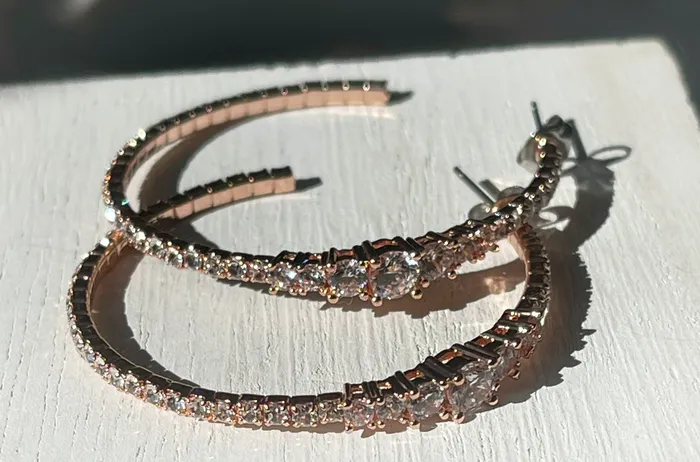 Earrings CZ Hoop Earrings Sophiareneboutiquecom Earrings CZ Hoop Earrings Sophiareneboutiquecom