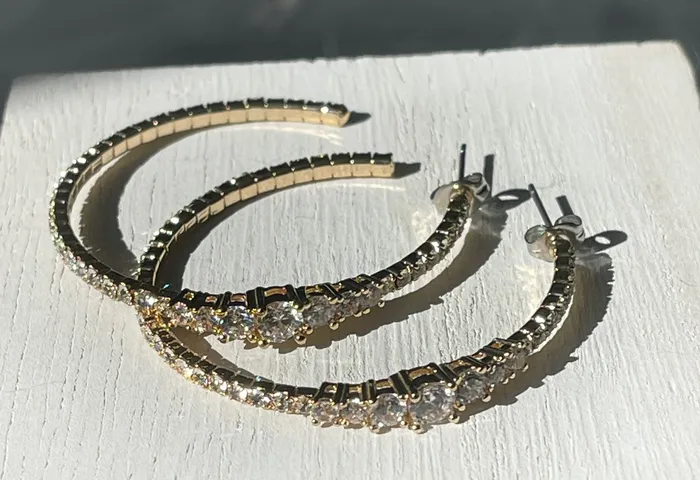Earrings CZ Hoop Earrings Sophiareneboutiquecom Earrings CZ Hoop Earrings Sophiareneboutiquecom