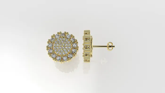 Earrings Jcm 21 jewelry 14k Earrings with 86 DIAMONDS STT Prong Push Back Round Style Earrings Jcm 21 jewelry 14k Earrings with 86 DIAMONDS STT Prong Push Back Round Style