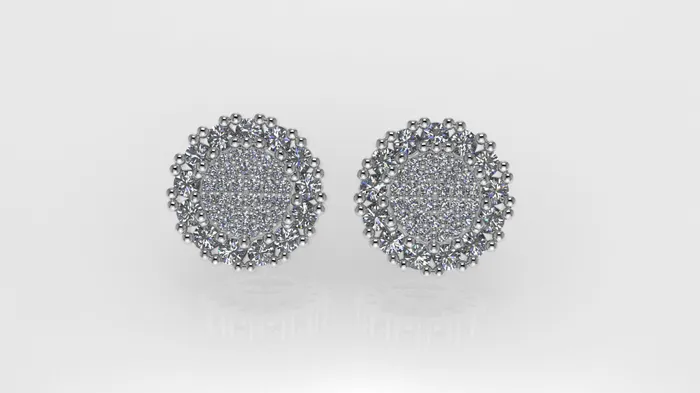 Earrings Jcm 21 jewelry 14k Earrings with 86 DIAMONDS STT Prong Push Back Round Style