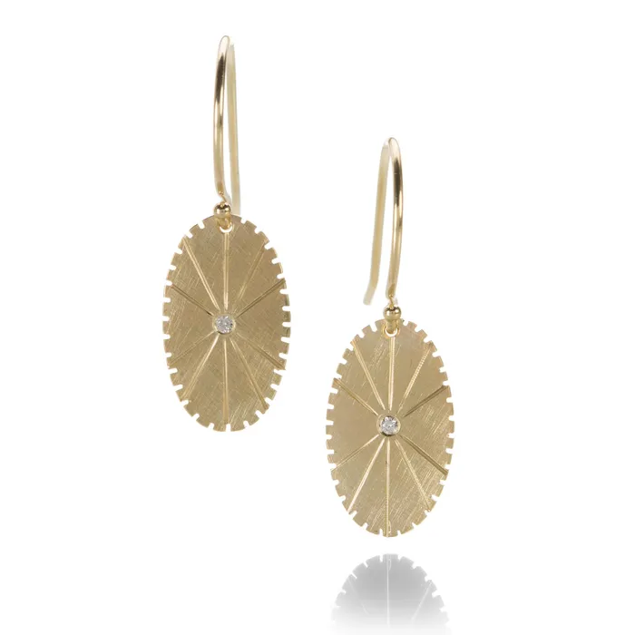 Earrings Julez Bryant Yellow Gold Coin Medallion Earrings