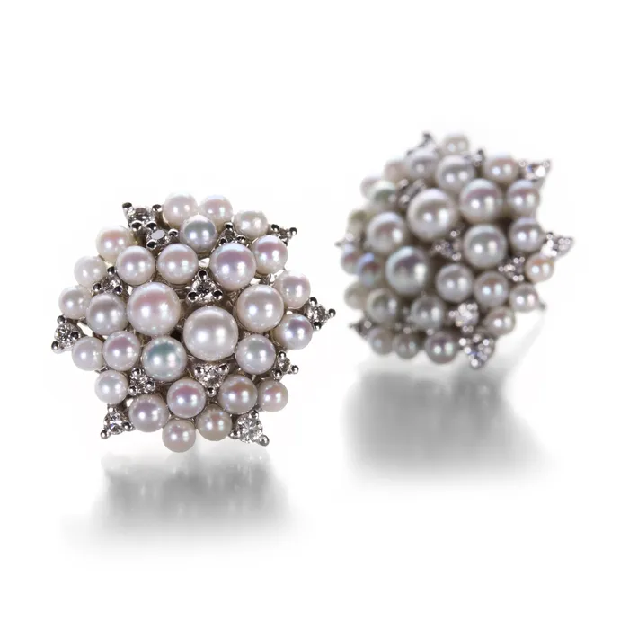 Earrings Lagrange PearlDiamond Stud Earrings Paul Morelli