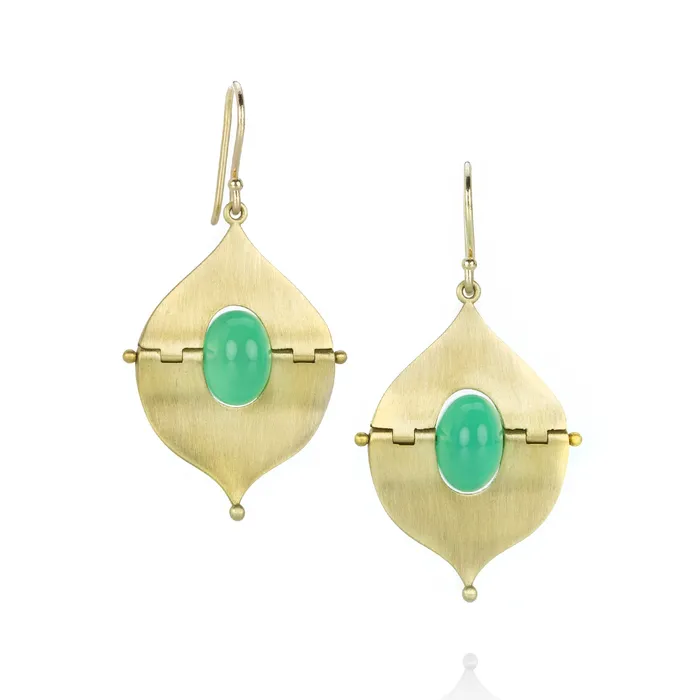 Earrings Mallary Marks Chrysoprase Mesopotamian Earrings