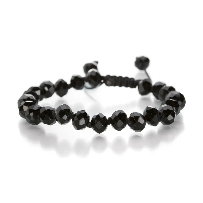 Faceted 8mm Black Tourmaline Bead Bracelet Joseph Brooks Bracelets