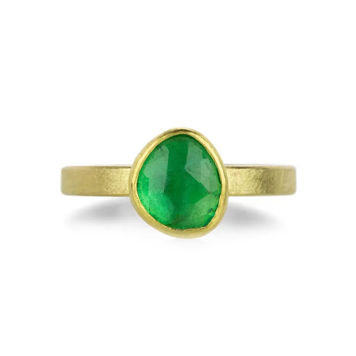 Freeform Faceted Emerald Ring Petra Class Rings
