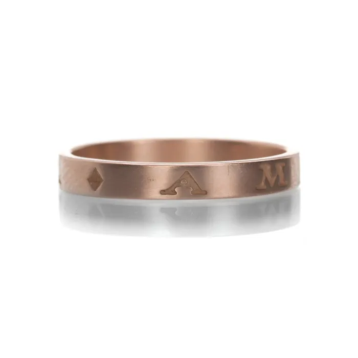 Gabriella Kiss 18k Pink Gold Amicitia Band Rings