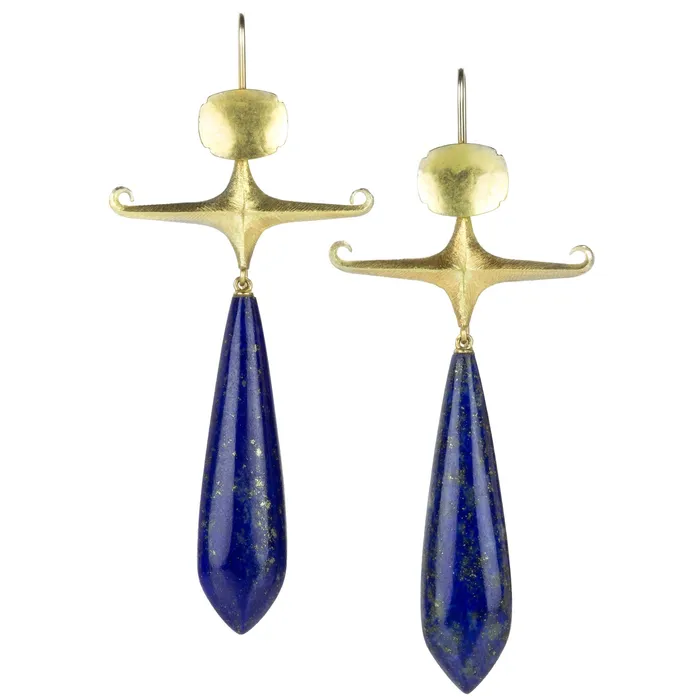 Gabriella Kiss Earrings Lapis Dancing Ladies Earrings
