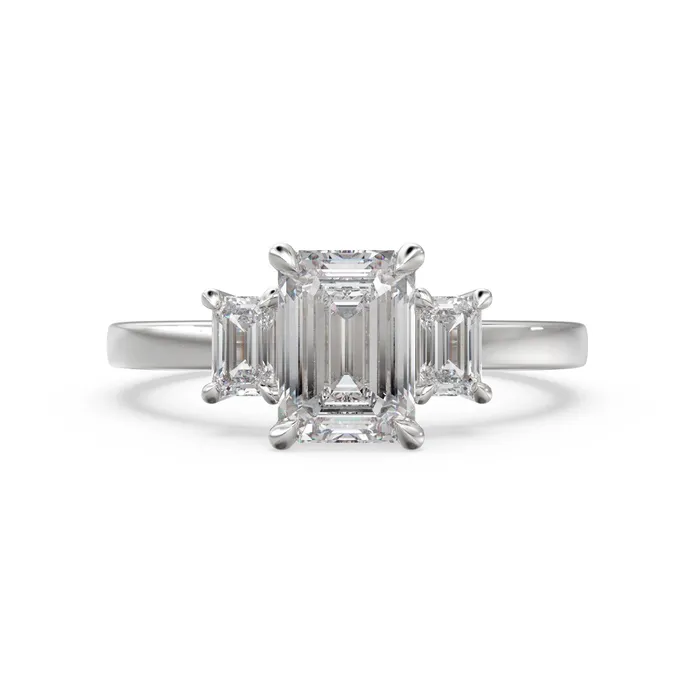 GIA Emerald Cut Diamond Three Stone Engagement Ring Certified Diamond Proposal Ring Handmade Wedding Ring Certified GIA Diamond Ring Jalvi Co Rings GIA Emerald Cut Diamond Three Stone Engagement Ring Certified Diamond Proposal Ring Handmade Wedding Ring Certified GIA Diamond Ring Jalvi Co Rings