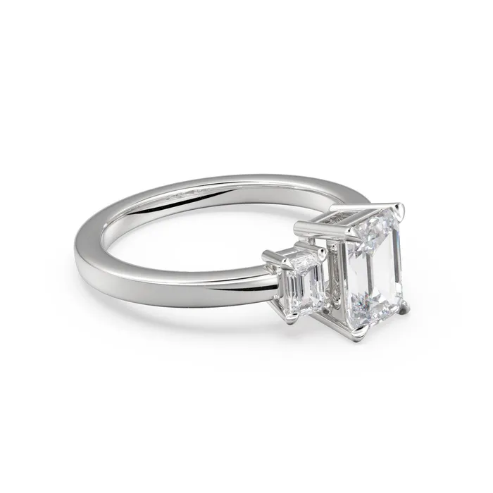GIA Emerald Cut Diamond Three Stone Engagement Ring Certified Diamond Proposal Ring Handmade Wedding Ring Certified GIA Diamond Ring Jalvi Co Rings GIA Emerald Cut Diamond Three Stone Engagement Ring Certified Diamond Proposal Ring Handmade Wedding Ring Certified GIA Diamond Ring Jalvi Co Rings