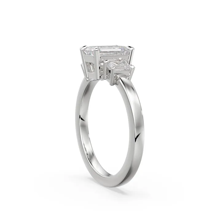 GIA Emerald Cut Diamond Three Stone Engagement Ring Certified Diamond Proposal Ring Handmade Wedding Ring Certified GIA Diamond Ring Jalvi Co Rings GIA Emerald Cut Diamond Three Stone Engagement Ring Certified Diamond Proposal Ring Handmade Wedding Ring Certified GIA Diamond Ring Jalvi Co Rings