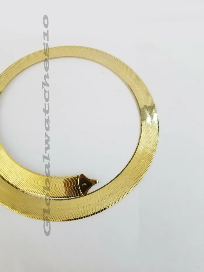 Gold and Diamond Necklaces REAL 10k 15mm Yellow Gold Herring Bone Chain Necklace 20 Inch Men Women SALE