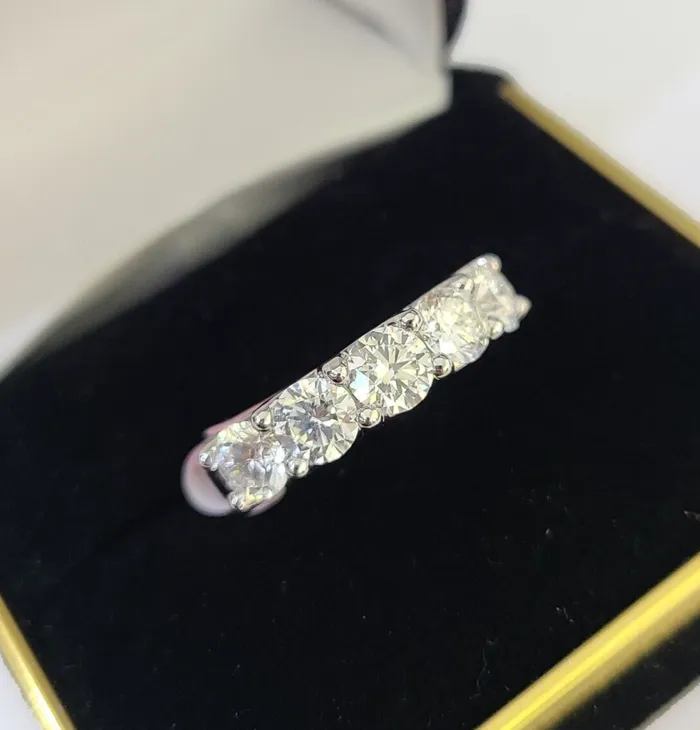 Gold and Diamond Real 10k White Gold Diamond Ladies Ring Lab Created Women Engagement Wedding Rings