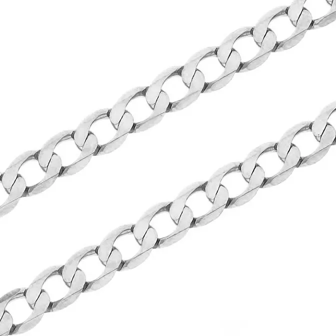 Independent Jewellers Necklaces Sterling Silver 47MM Concave Curb Chain 22inch Independent Jewellers Necklaces Sterling Silver 47MM Concave Curb Chain 22inch