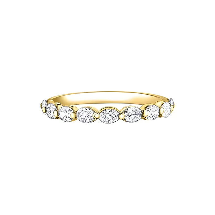 Independent Jewellers Rings 14kt Yellow Gold 077cttw Oval Cut Diamond Band Independent Jewellers Rings 14kt Yellow Gold 077cttw Oval Cut Diamond Band